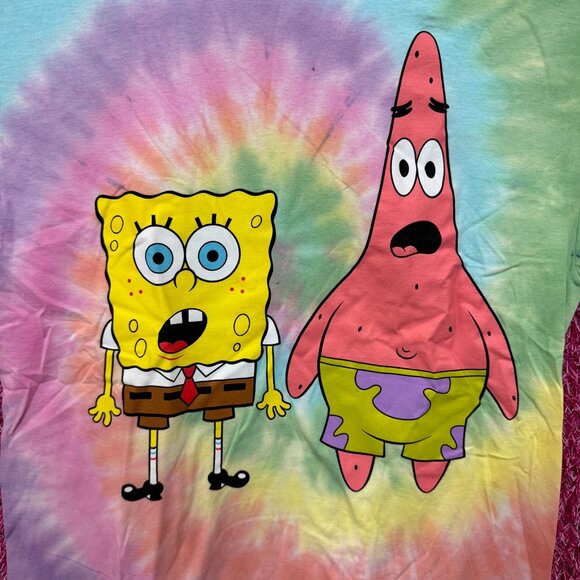 Sponge Bob Best Friends Forever tiedye T-shirt size medium - Picture 2 of 5
